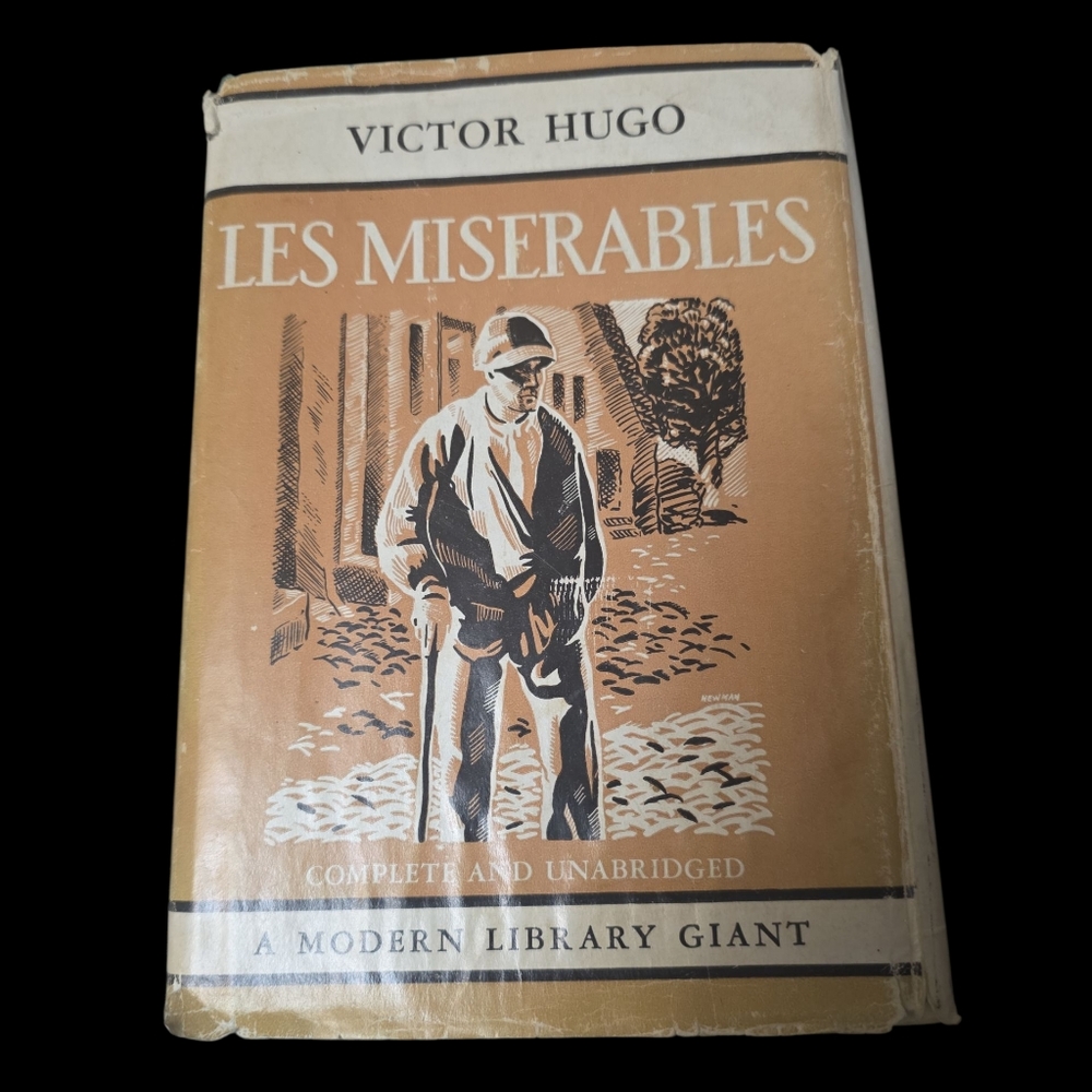 LES MISERABLES VICTOR HUGO A MODERN LIBRARY GIANT G3 HG DJ 1940S